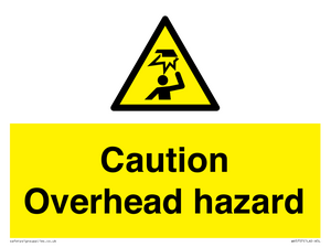 Caution Overhead hazard
